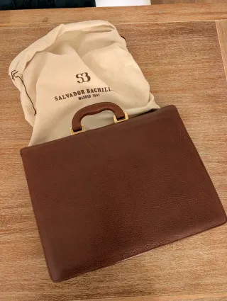 Maletín piel marrón Salvador Bachiller