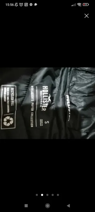 Plumífero Hollister Talla S Azul