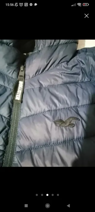 Plumífero Hollister Talla S Azul