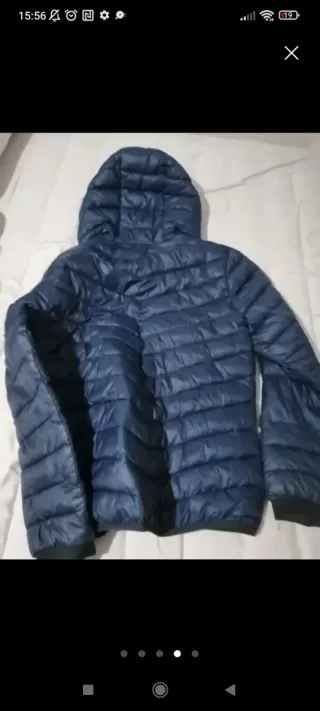 Plumífero Hollister Talla S Azul