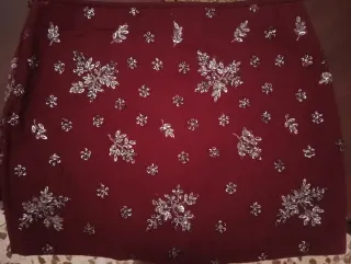 Falda Zara lentejuelas plateadas