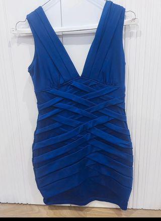 Vestido azul eléctrico fiesta
