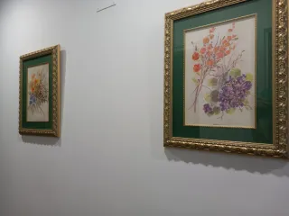 Cuadros decorativos dorados y verdes