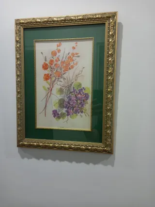 Cuadros decorativos dorados y verdes