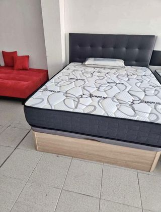 Canapé Cama Nuevo Blanco/Gris