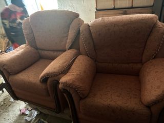 Sofá y sillón estampado