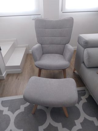 Butaca nórdica con reposapiés