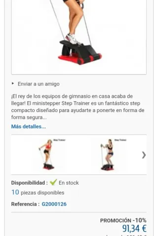 Mini Escalador Step Trainer con Cuerdas Elásticas