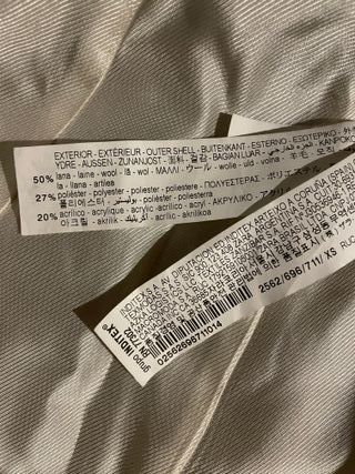 Abrigo elegante Zara lana beige