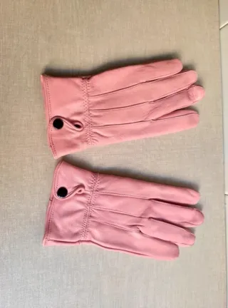 Guantes rosas para mujer