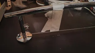 Mensola bagno vetro e metallo