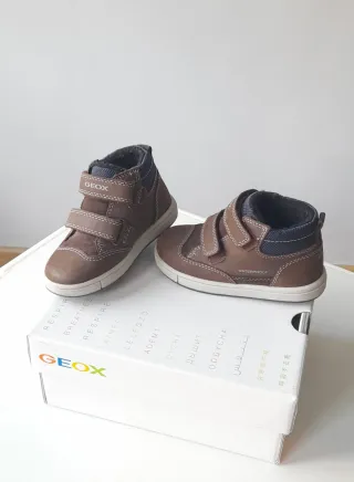 Botas calidas Geox niño piel Waterproof marron n23