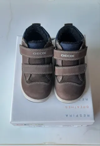 Botas calidas Geox niño piel Waterproof marron n23