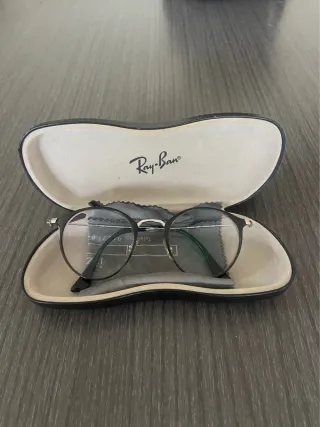 Gafas Ray-Ban Montura Metálica Redonda Negra/Plata
