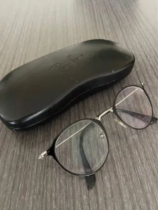 Gafas Ray-Ban Montura Metálica Redonda Negra/Plata