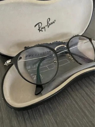 Gafas Ray-Ban Montura Metálica Redonda Negra/Plata