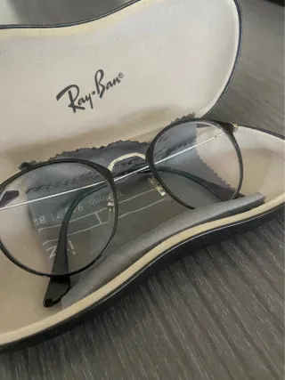 Gafas Ray-Ban Montura Metálica Redonda Negra/Plata