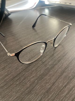 Gafas Ray-Ban Montura Metálica Redonda Negra/Plata