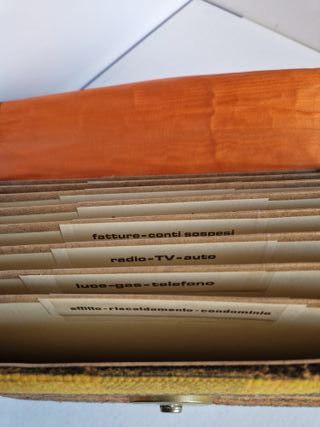 Astuccio porta bollette vintage