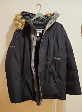 Parka Columbia Hombre Negra con Capucha