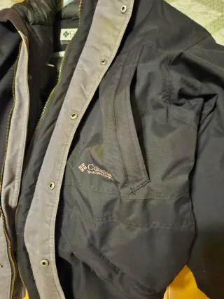 Parka Columbia Hombre Negra con Capucha