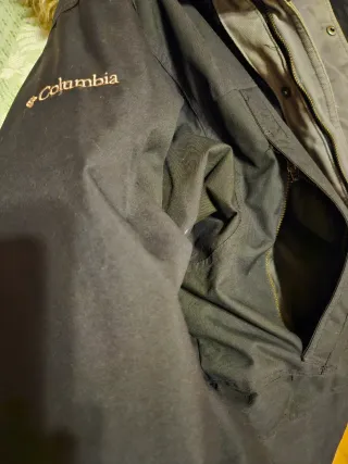 Parka Columbia Hombre Negra con Capucha