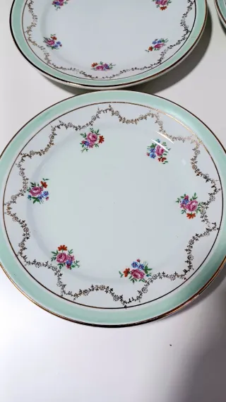 Set di 6 piatti antichi in porcellana L amandinoise