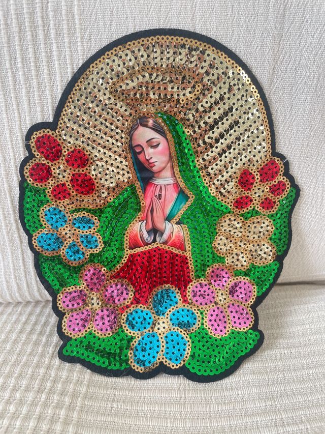 Parche Virgen de Guadalupe Lentejuelas