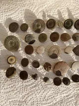 Lote 35 botones antiguos