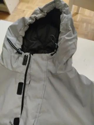 Abrigo Anorak Gris Pull&Bear