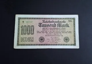 Billete 1000 Marcos Alemania 1922