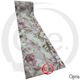 Tappeto cucina floreale oro e rosa