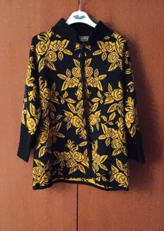 Cardigan 30% lana merinos, XXL