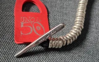 Pulsera Uno de 50 Plata y Negro