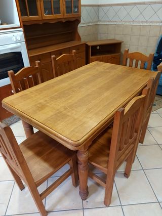 Conjunto comedor madera
