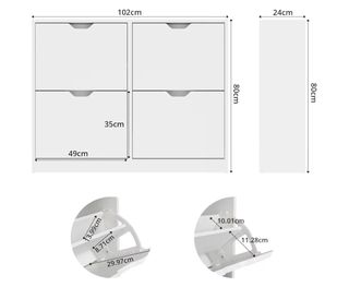 Zapatero blanco 8 compartimentos nuevo