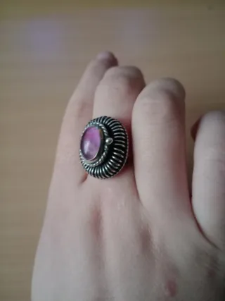 Anillo Relicario plata de ley amatista