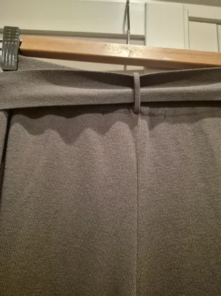 Pantalones Rectos Grises de Lana