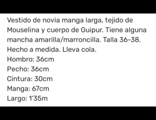 Vestido Novia Vintage