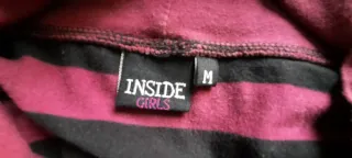 Vestido de rayas rosa y negro