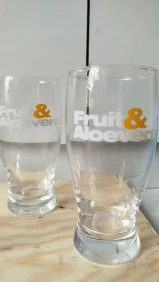 Set 3 Bicchieri Succo Frutta Aloe Vera