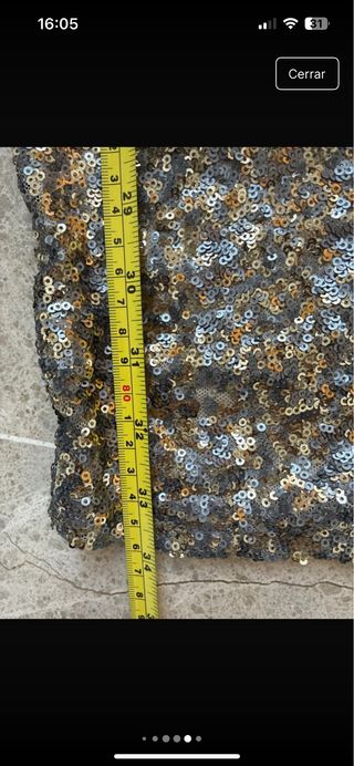 Vestido dorado lentejuelas