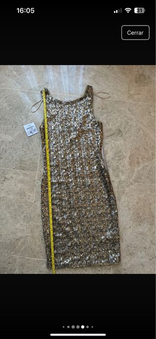 Vestido dorado lentejuelas