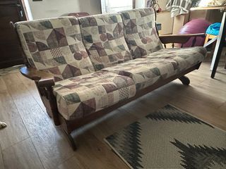 Sofá de madera 3 plazas