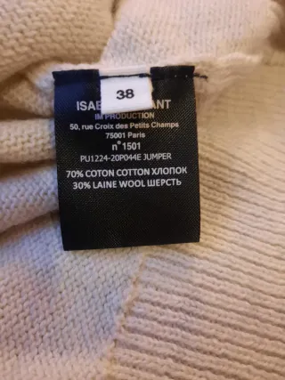 Jersey nuevo Isabel Marant Etoile T.L Crema