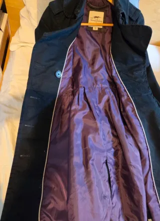 Gabardina Burberry Kensington Negra Mujer