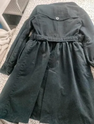 Gabardina Burberry Kensington Negra Mujer