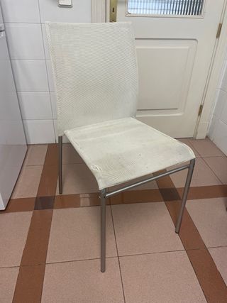 Sillas de cocina metal y tela. ( 4 unidades)