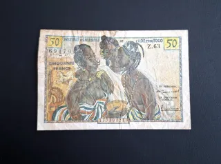 Billete 50 Francos Togo 1956