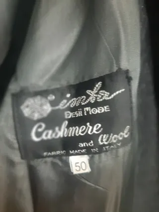 Cappotto Linta Desii Mode Cashmere Lana Tg 50